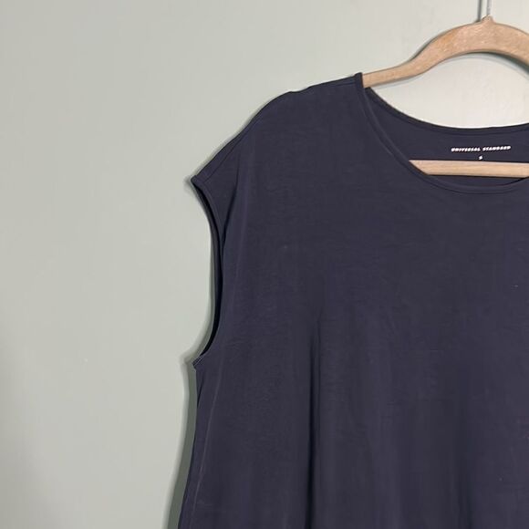 Iconic Geneva V-Neck Dress - Navy | Universal Standard Small 14/16 - Picture 4 of 8